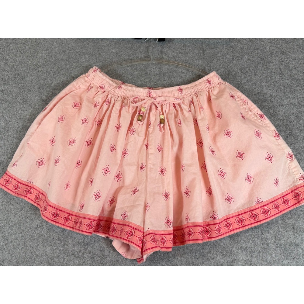 Old Navy Printed Cotton Shorts Womens S Pink Excellent Lined Pockets Boho